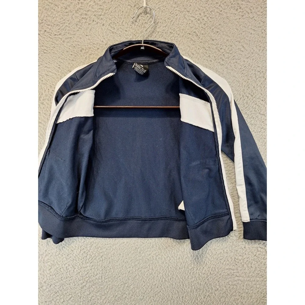 Lot Of 2 Nike Track Jacket Boys 7/L Gray Blue Dri Fit Therma Fleece Lined Zip Up